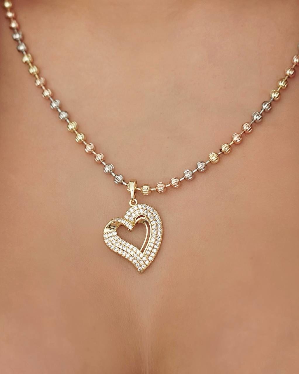 DIJE CORAZÓN RADIANTE 3CM ID: 4820