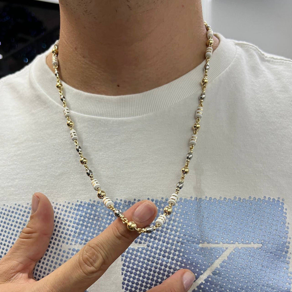 CADENA ESPECIAL BARRIL OVALO DORADO 60CM ID: 02042533