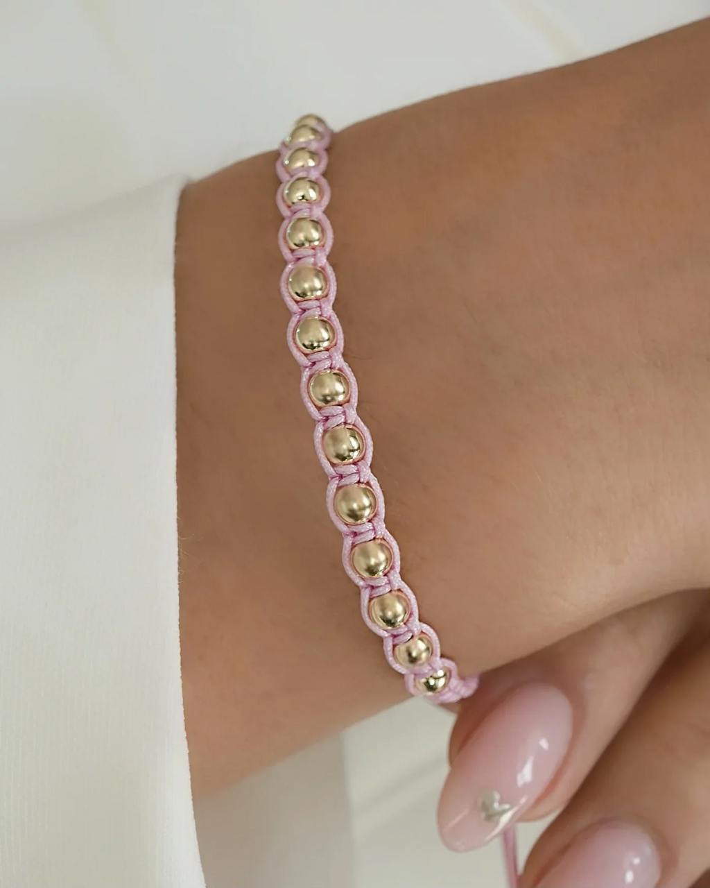 PULSERA B4MM LAMINADA DORADA TEJIDA ID: 1383