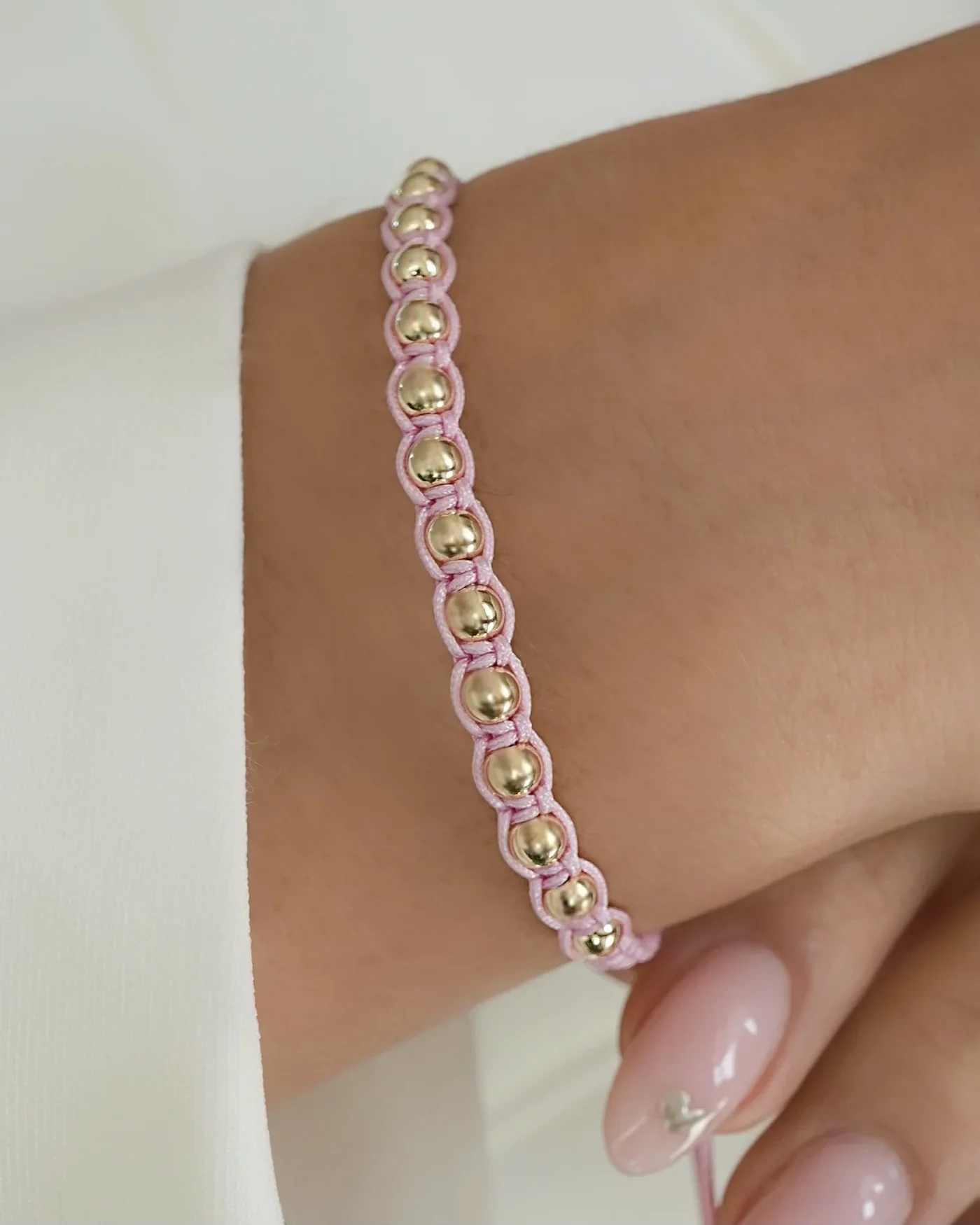 PULSERA B4MM LAMINADA DORADA TEJIDA ID: 1383