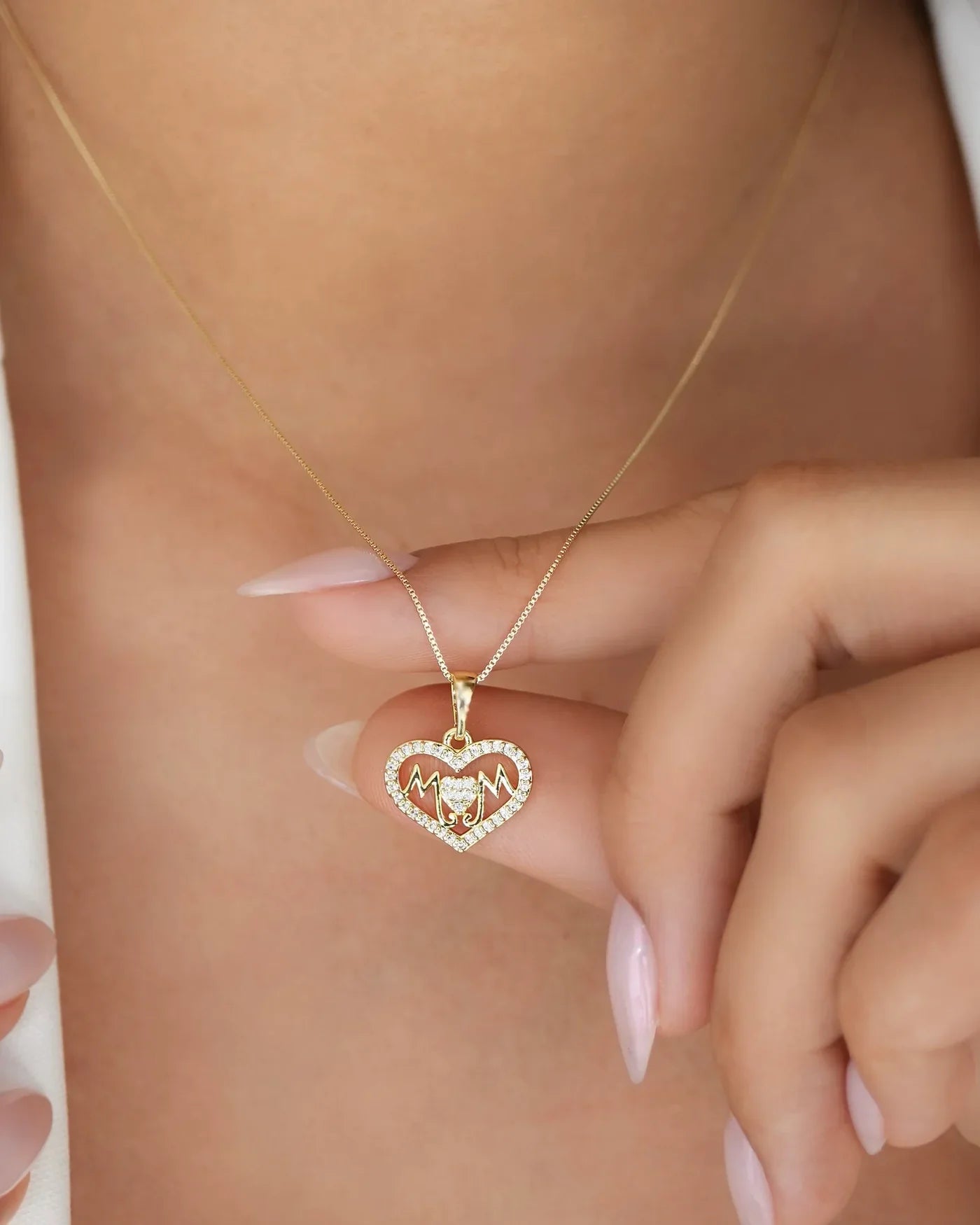 DIJE CORAZÓN MOM CRISTAL ID: 5292